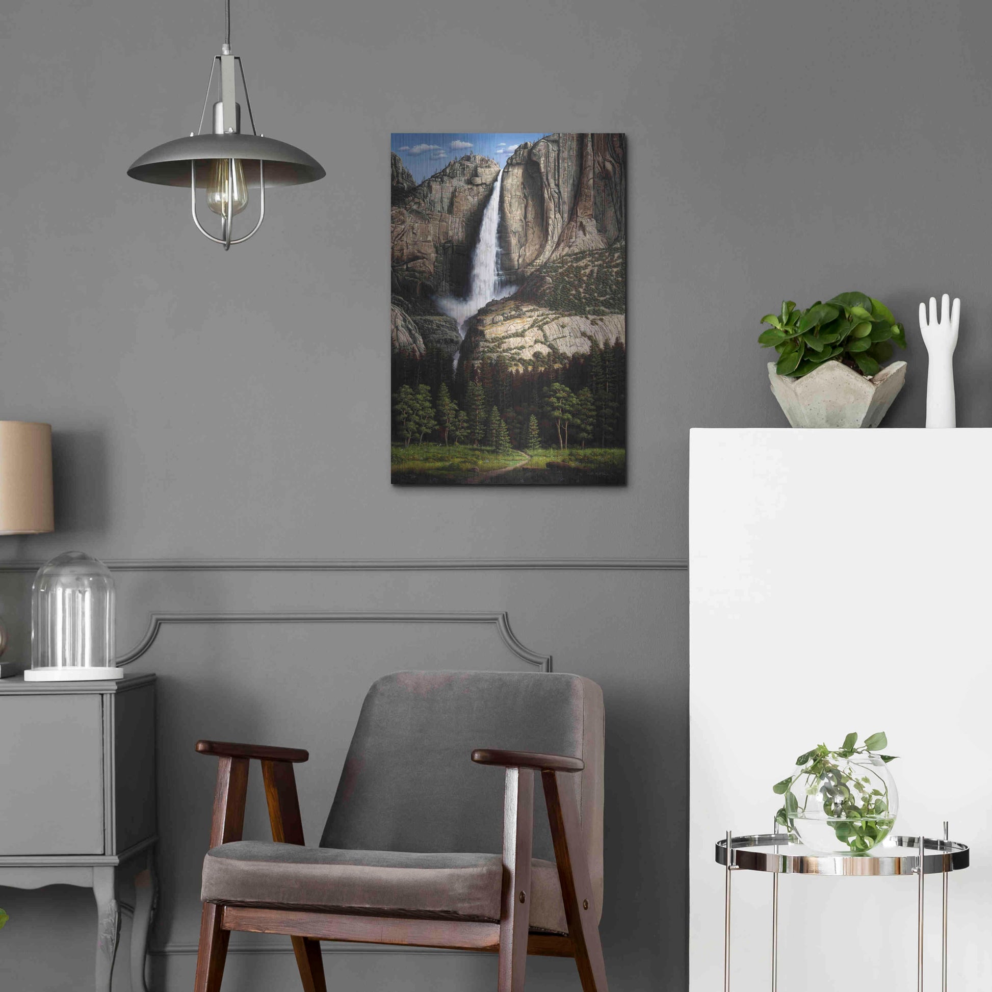 Luxe Metal Art 'Water Dance' by R. Hed, Metal Wall Art,16x24