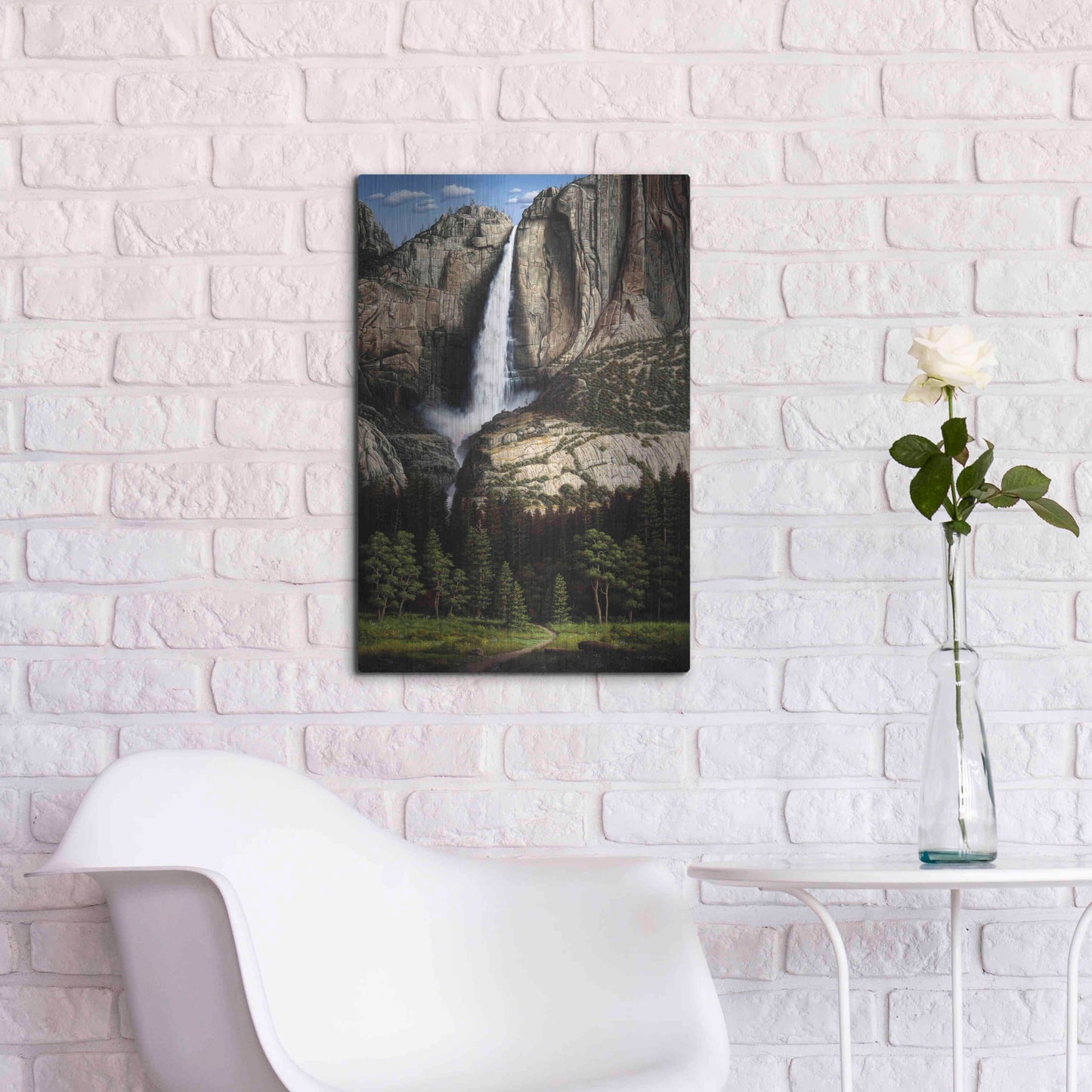 Luxe Metal Art 'Water Dance' by R. Hed, Metal Wall Art,16x24