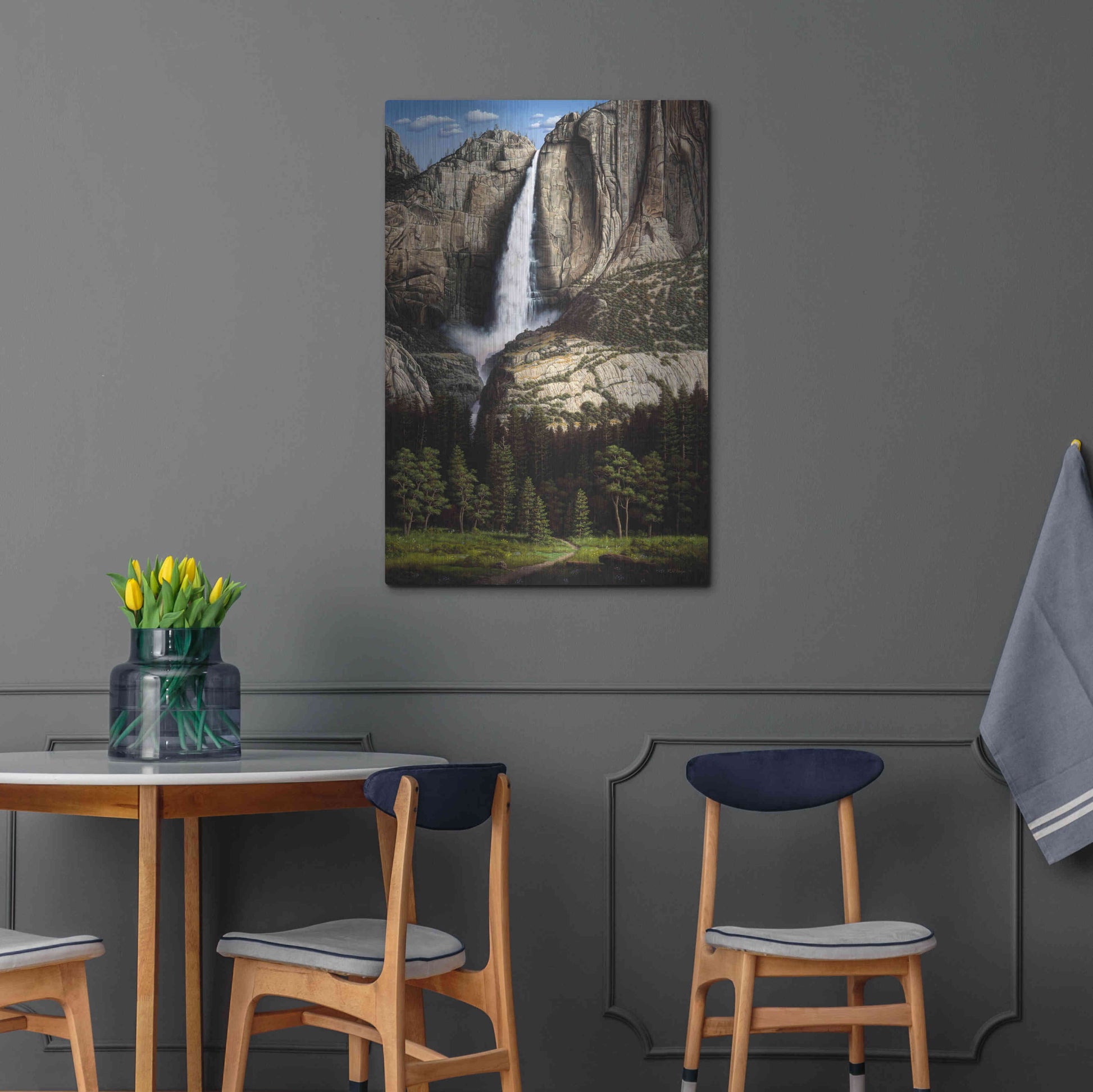 Luxe Metal Art 'Water Dance' by R. Hed, Metal Wall Art,24x36