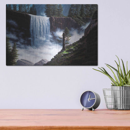 Luxe Metal Art 'Vernal Falls' by R. Hed, Metal Wall Art,16x12