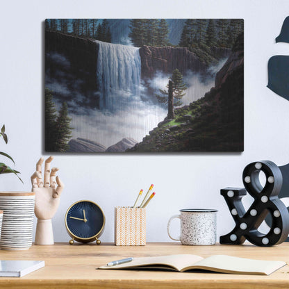 Luxe Metal Art 'Vernal Falls' by R. Hed, Metal Wall Art,16x12