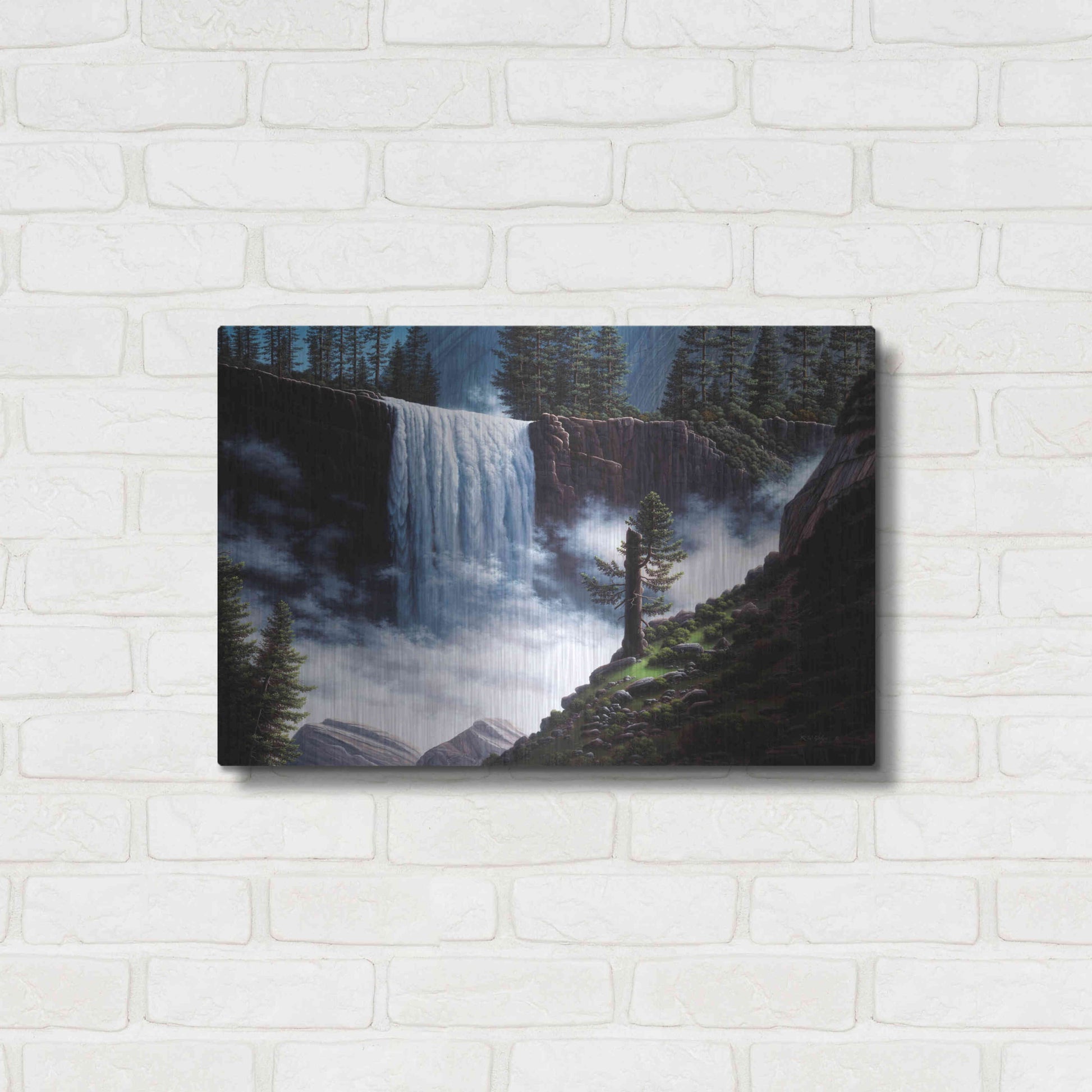 Luxe Metal Art 'Vernal Falls' by R. Hed, Metal Wall Art,24x16