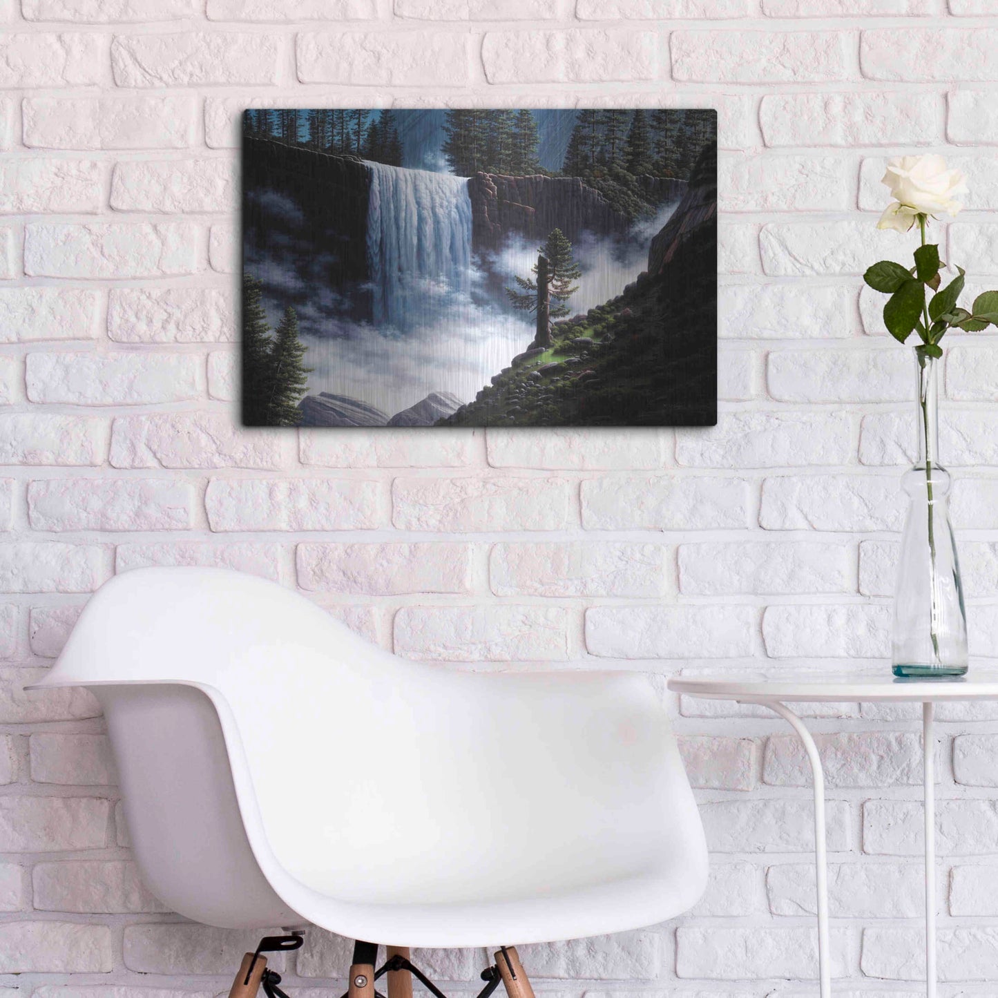 Luxe Metal Art 'Vernal Falls' by R. Hed, Metal Wall Art,24x16