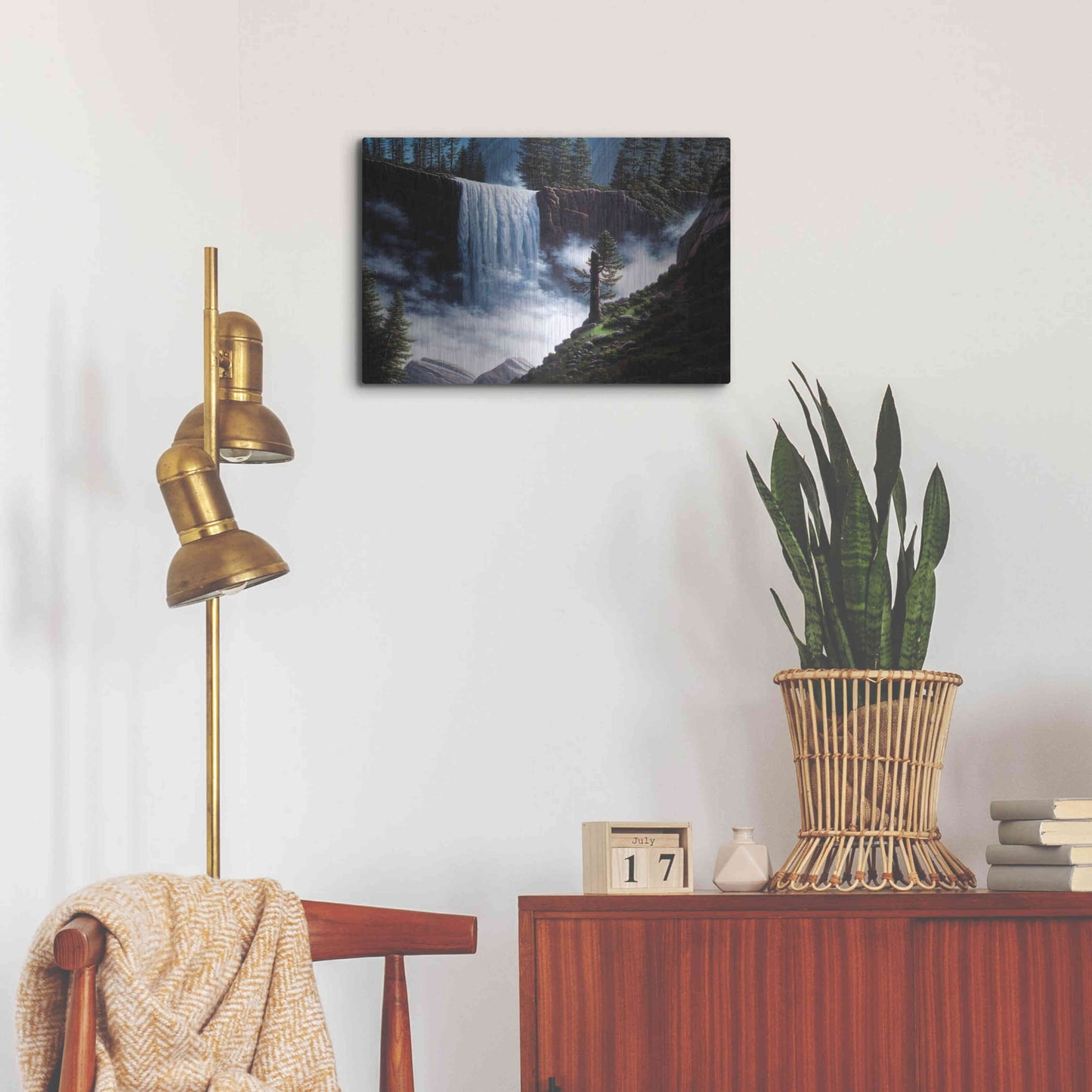 Luxe Metal Art 'Vernal Falls' by R. Hed, Metal Wall Art,24x16