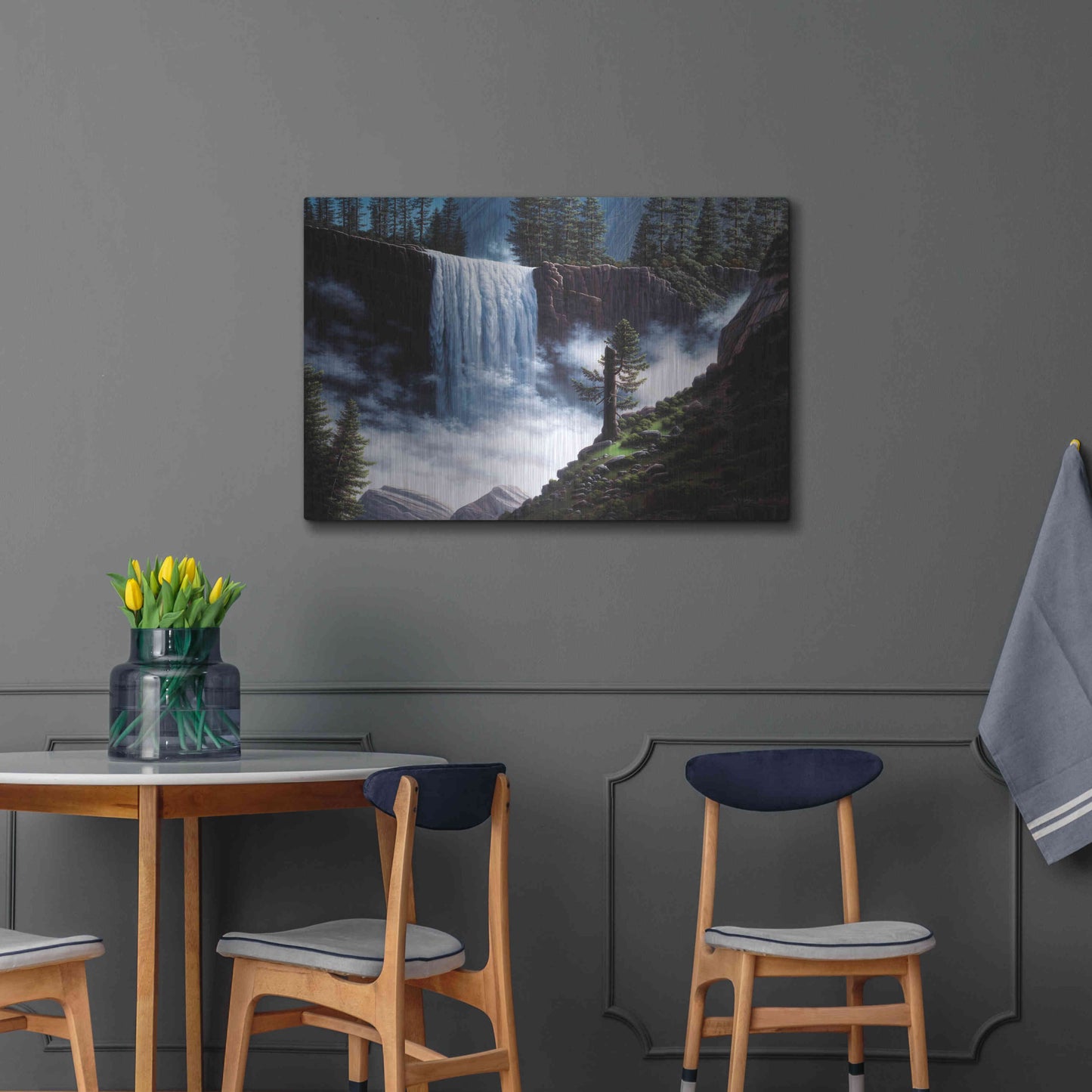 Luxe Metal Art 'Vernal Falls' by R. Hed, Metal Wall Art,36x24