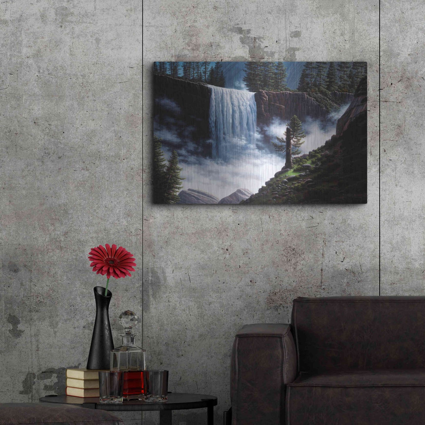 Luxe Metal Art 'Vernal Falls' by R. Hed, Metal Wall Art,36x24