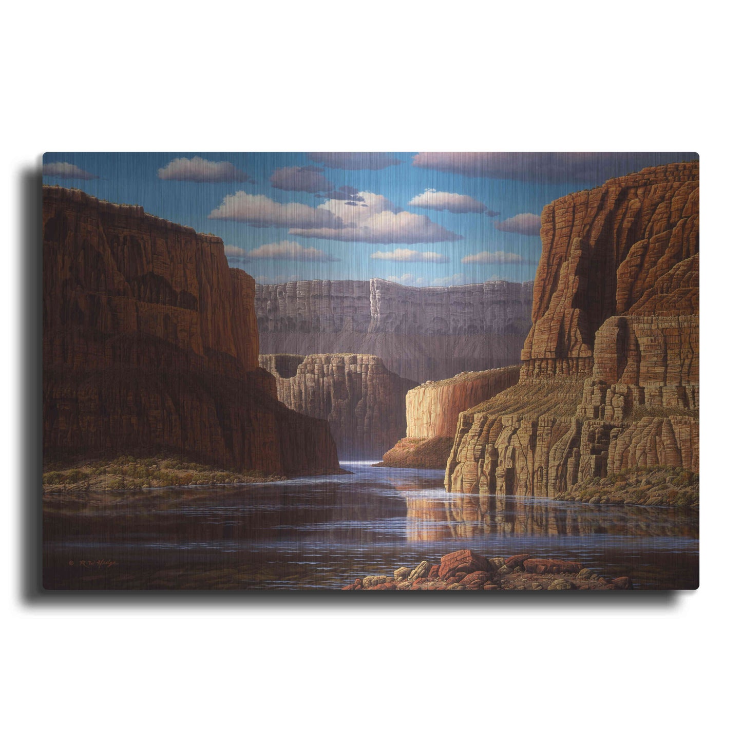 Luxe Metal Art 'Pristine Sanctuary' by R. Hed, Metal Wall Art