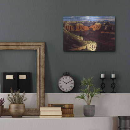 Luxe Metal Art 'Golden Age' by R. Hed, Metal Wall Art,16x12