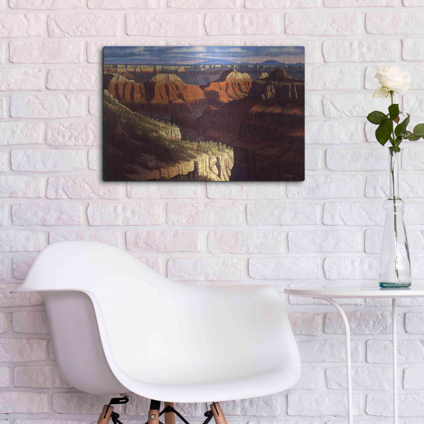 Luxe Metal Art 'Golden Age' by R. Hed, Metal Wall Art,24x16