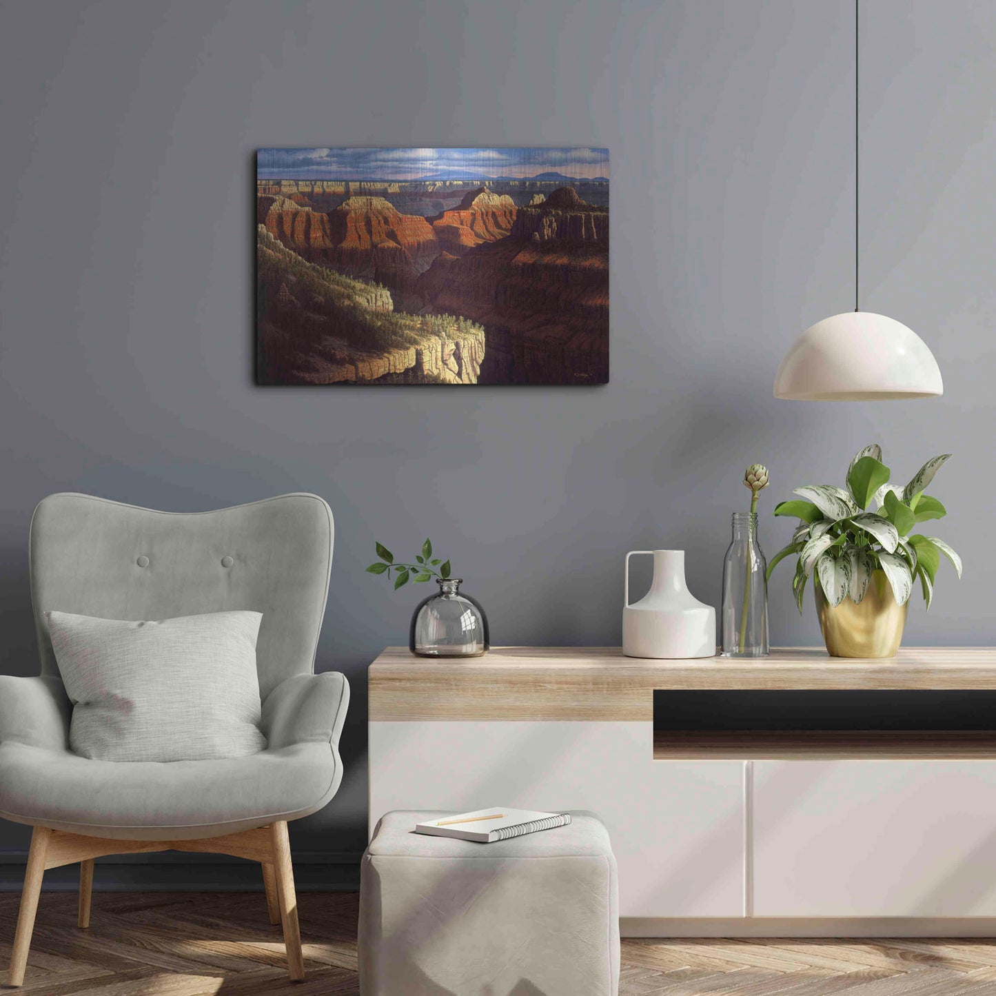 Luxe Metal Art 'Golden Age' by R. Hed, Metal Wall Art,24x16