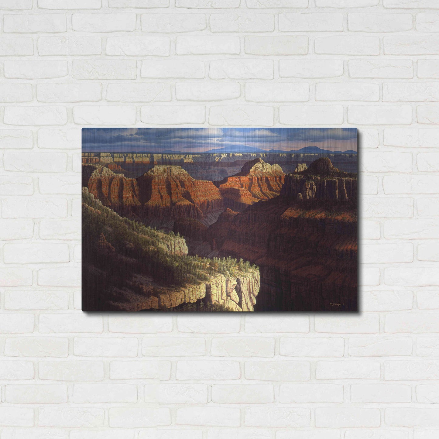 Luxe Metal Art 'Golden Age' by R. Hed, Metal Wall Art,36x24