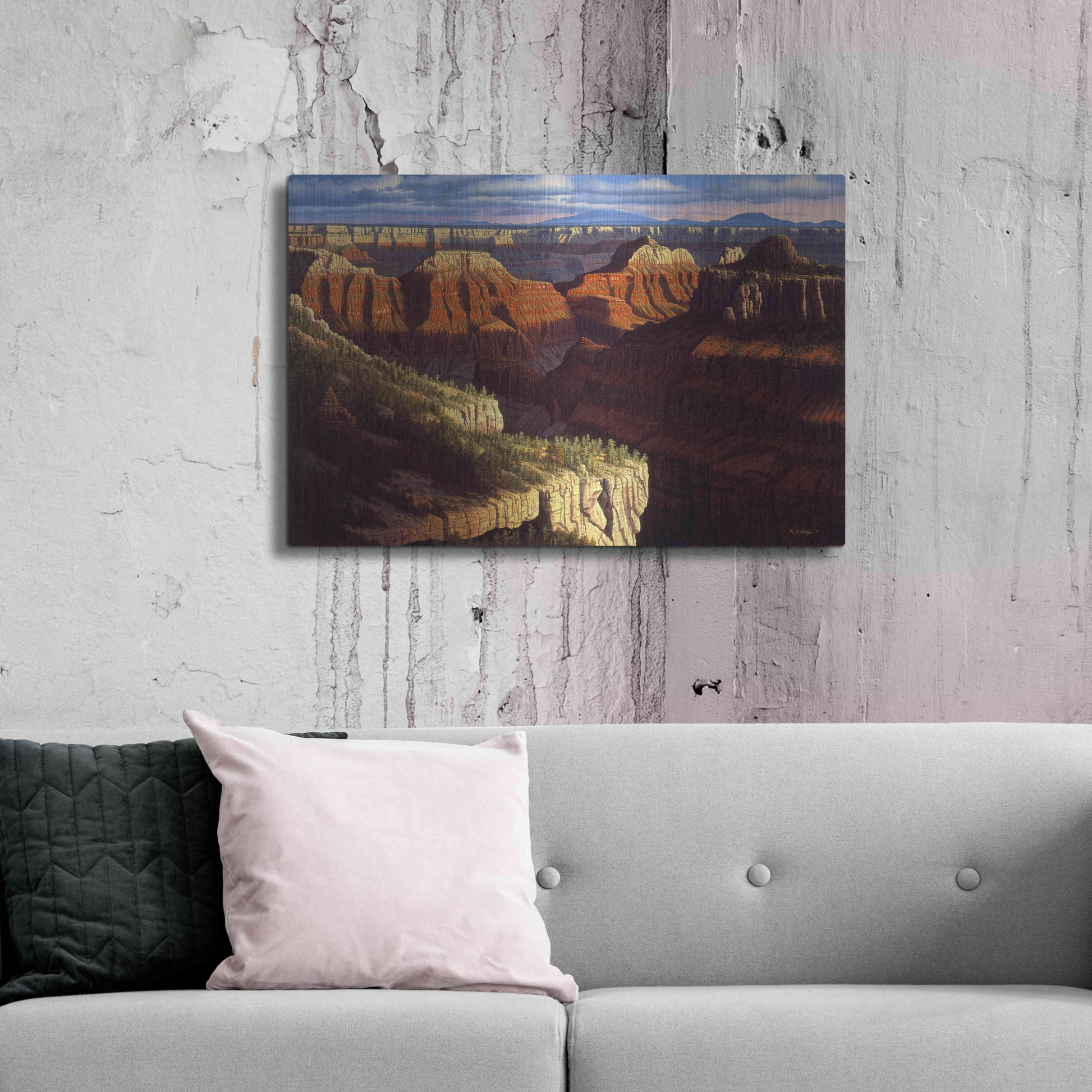 Luxe Metal Art 'Golden Age' by R. Hed, Metal Wall Art,36x24