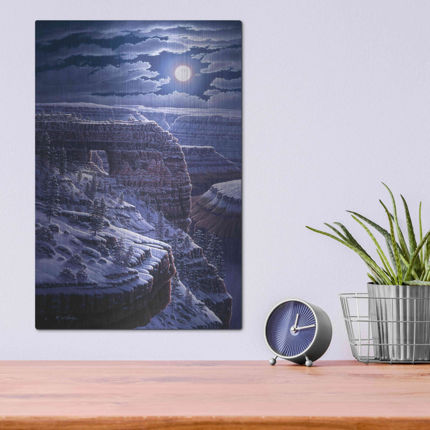 Luxe Metal Art 'Easy Morning' by R. Hed, Metal Wall Art,12x16