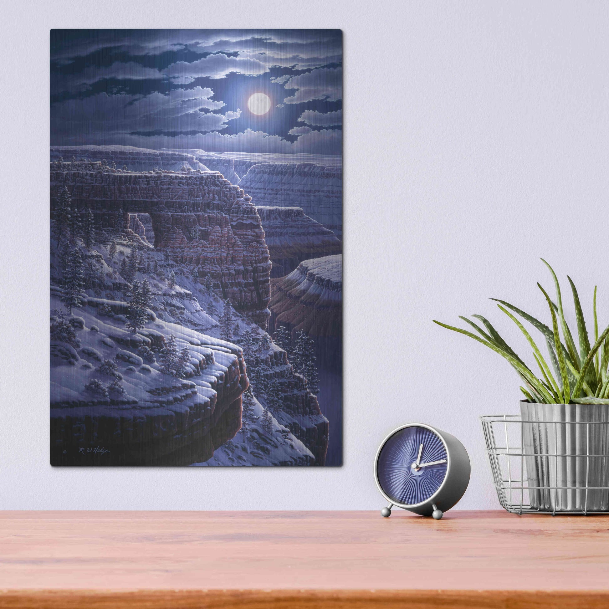 Luxe Metal Art 'Easy Morning' by R. Hed, Metal Wall Art,12x16