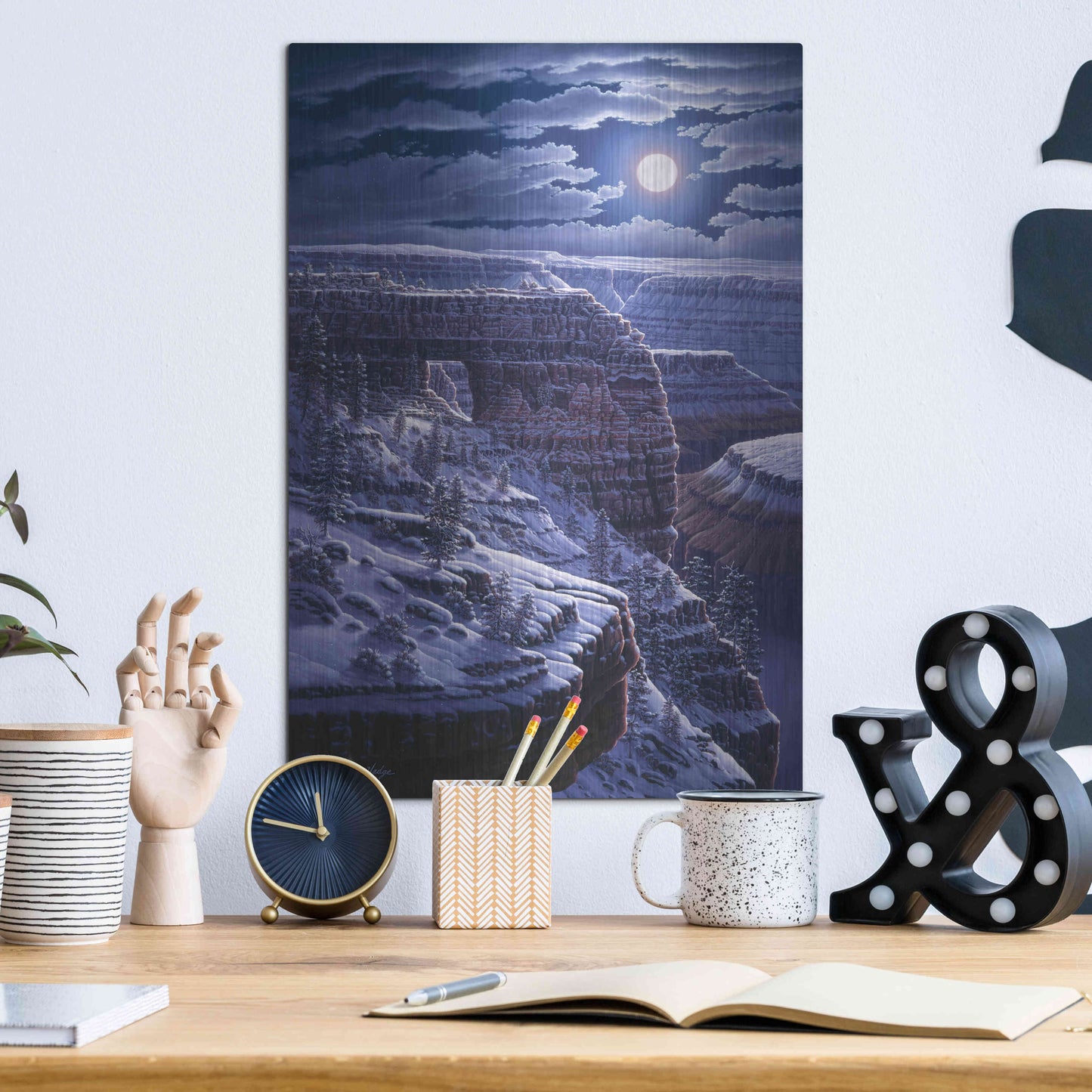 Luxe Metal Art 'Easy Morning' by R. Hed, Metal Wall Art,12x16