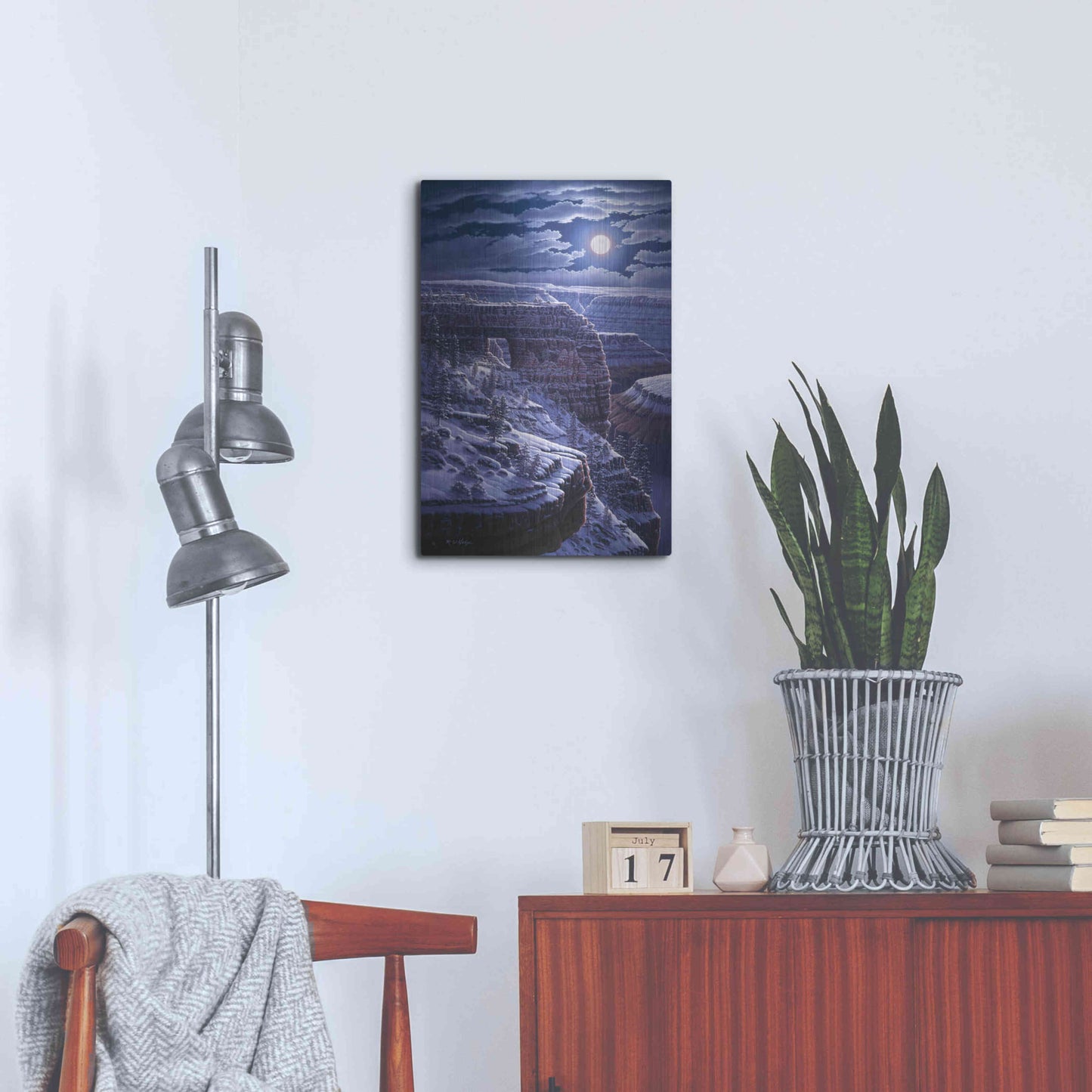 Luxe Metal Art 'Easy Morning' by R. Hed, Metal Wall Art,16x24