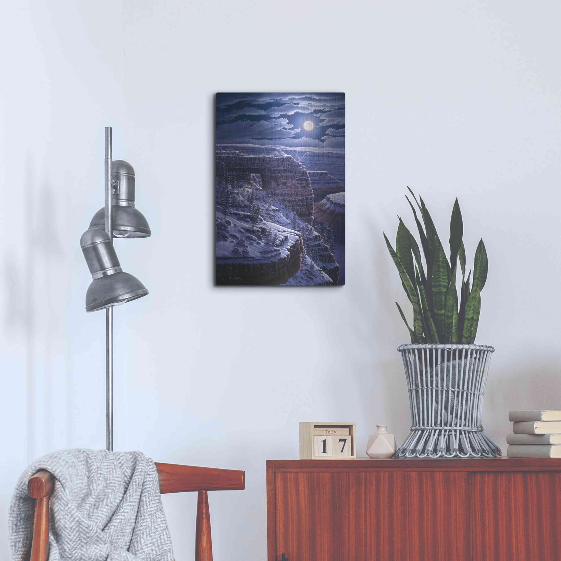 Luxe Metal Art 'Easy Morning' by R. Hed, Metal Wall Art,16x24