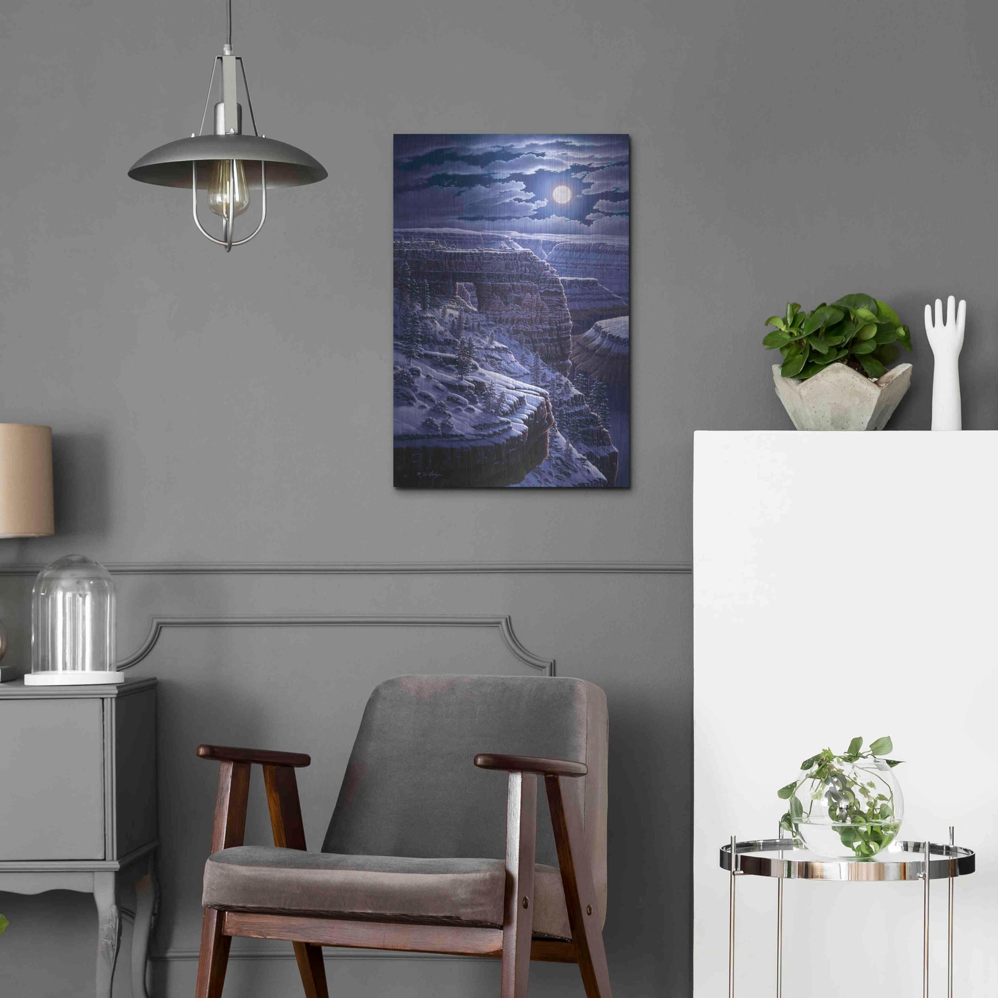 Luxe Metal Art 'Easy Morning' by R. Hed, Metal Wall Art,16x24