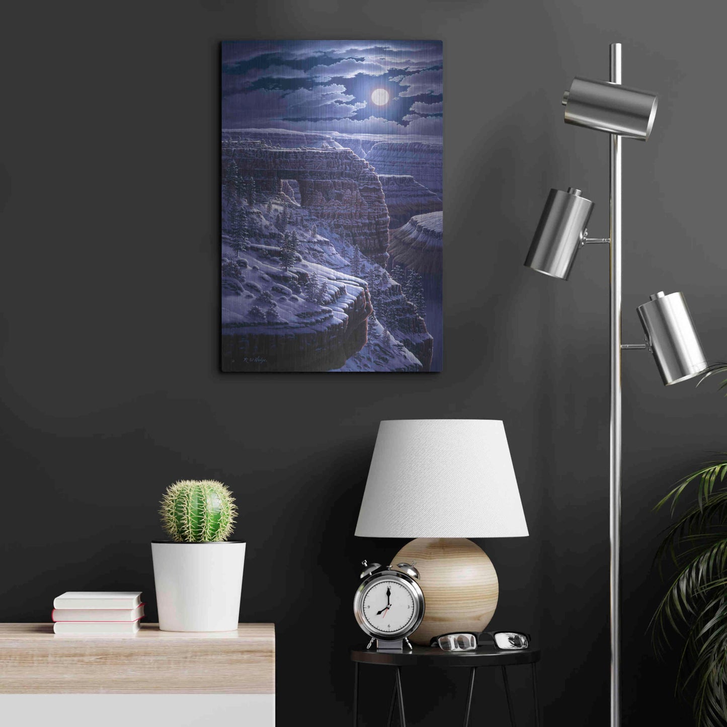 Luxe Metal Art 'Easy Morning' by R. Hed, Metal Wall Art,16x24