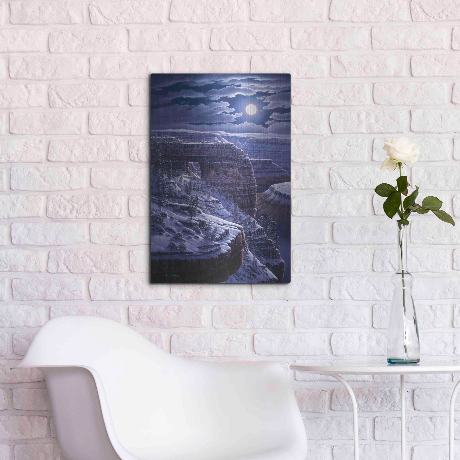 Luxe Metal Art 'Easy Morning' by R. Hed, Metal Wall Art,16x24