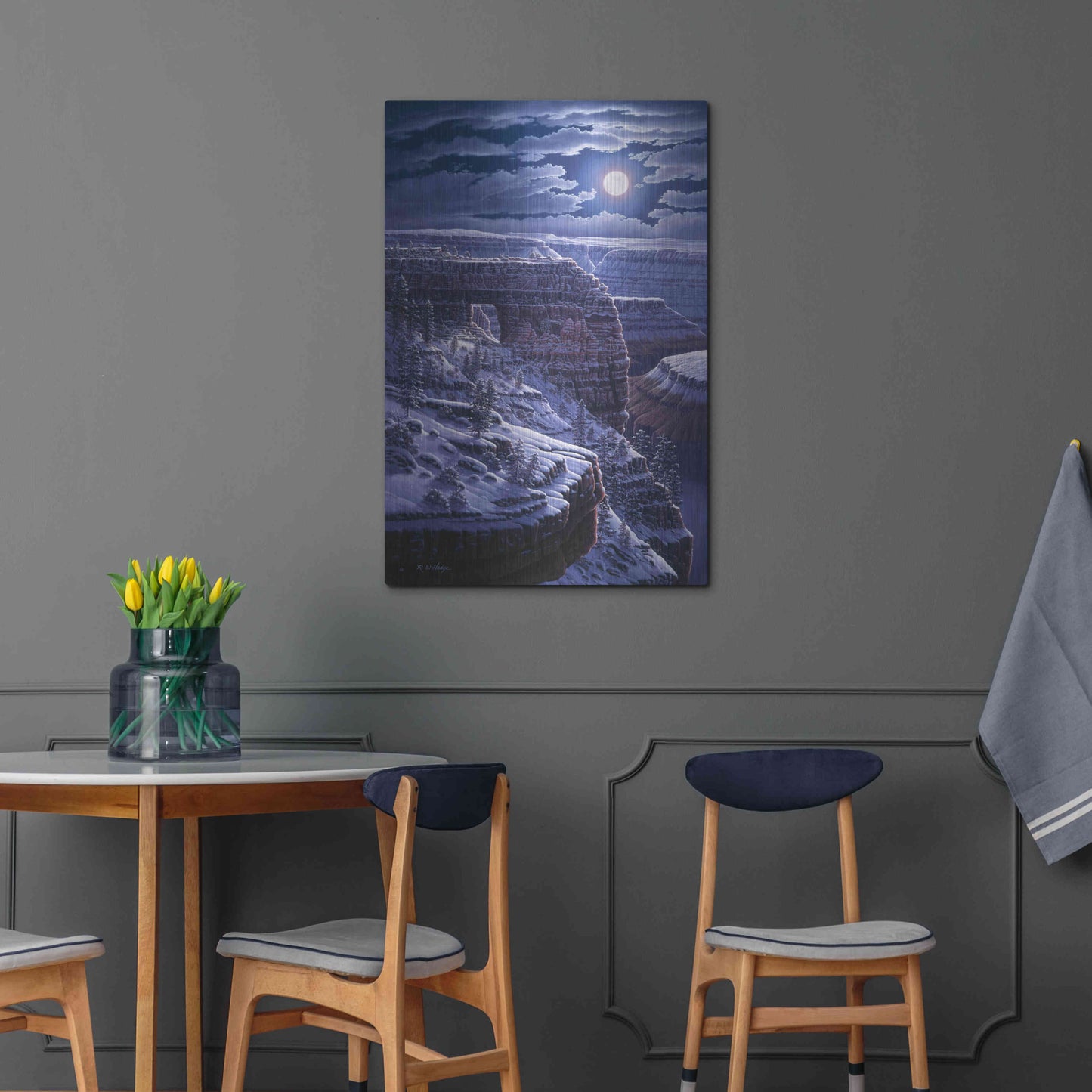 Luxe Metal Art 'Easy Morning' by R. Hed, Metal Wall Art,24x36