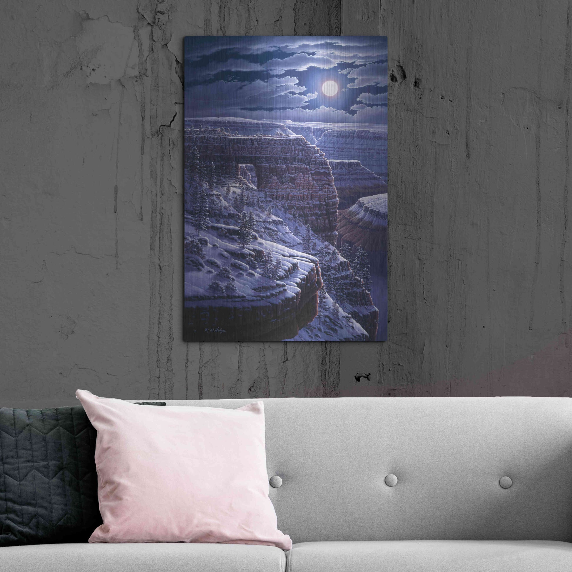 Luxe Metal Art 'Easy Morning' by R. Hed, Metal Wall Art,24x36