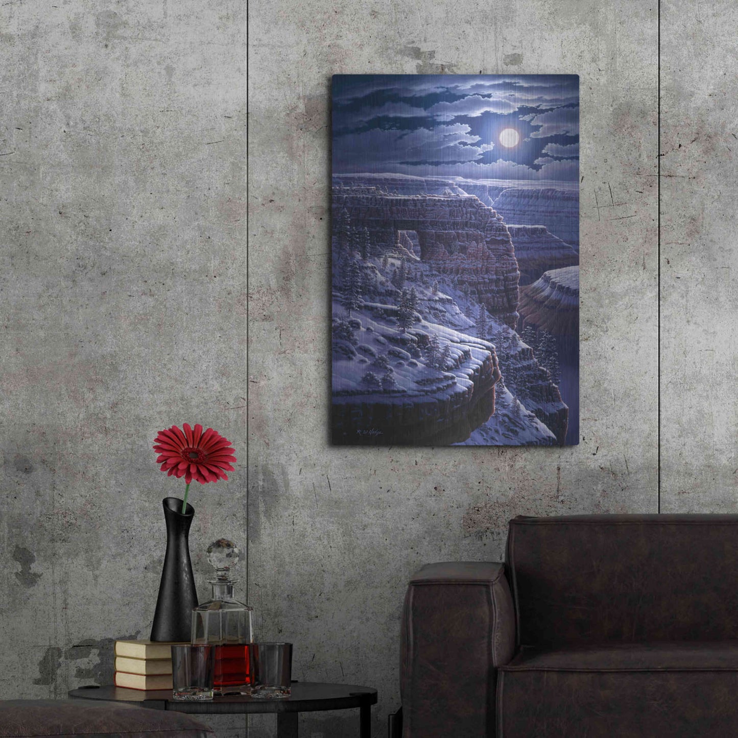 Luxe Metal Art 'Easy Morning' by R. Hed, Metal Wall Art,24x36