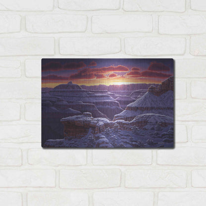 Luxe Metal Art 'Open Window' by R. Hed, Metal Wall Art,16x12