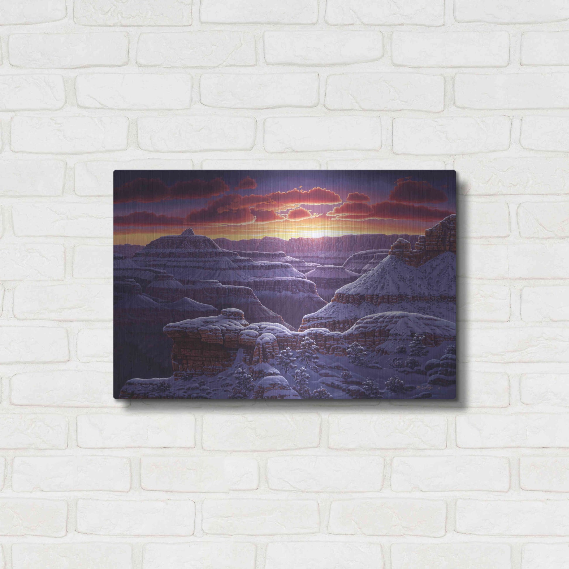 Luxe Metal Art 'Open Window' by R. Hed, Metal Wall Art,24x16