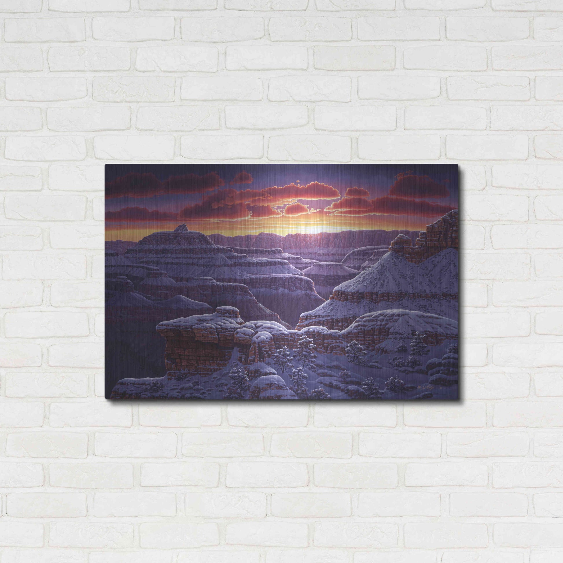 Luxe Metal Art 'Open Window' by R. Hed, Metal Wall Art,36x24