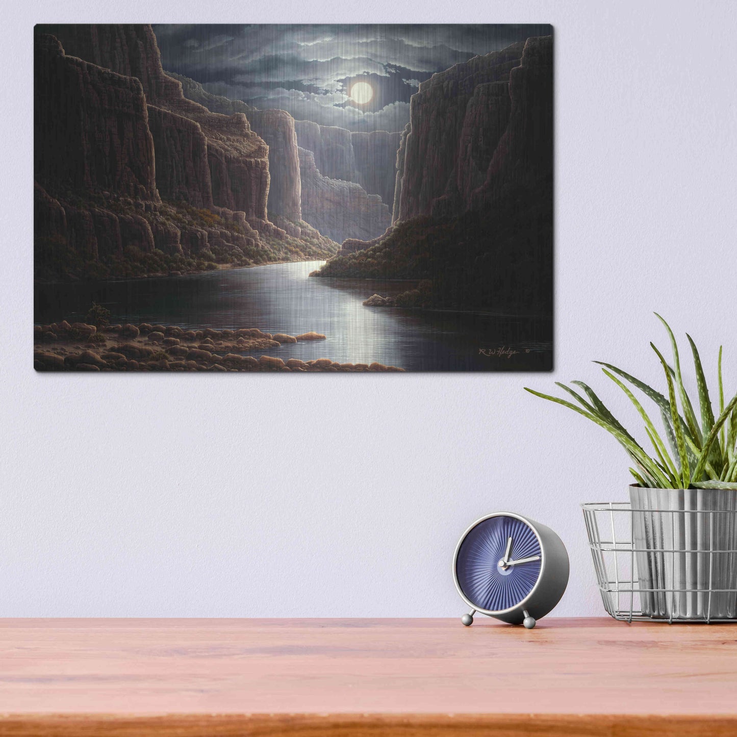 Luxe Metal Art 'Rise And Shine' by R. Hed, Metal Wall Art,16x12