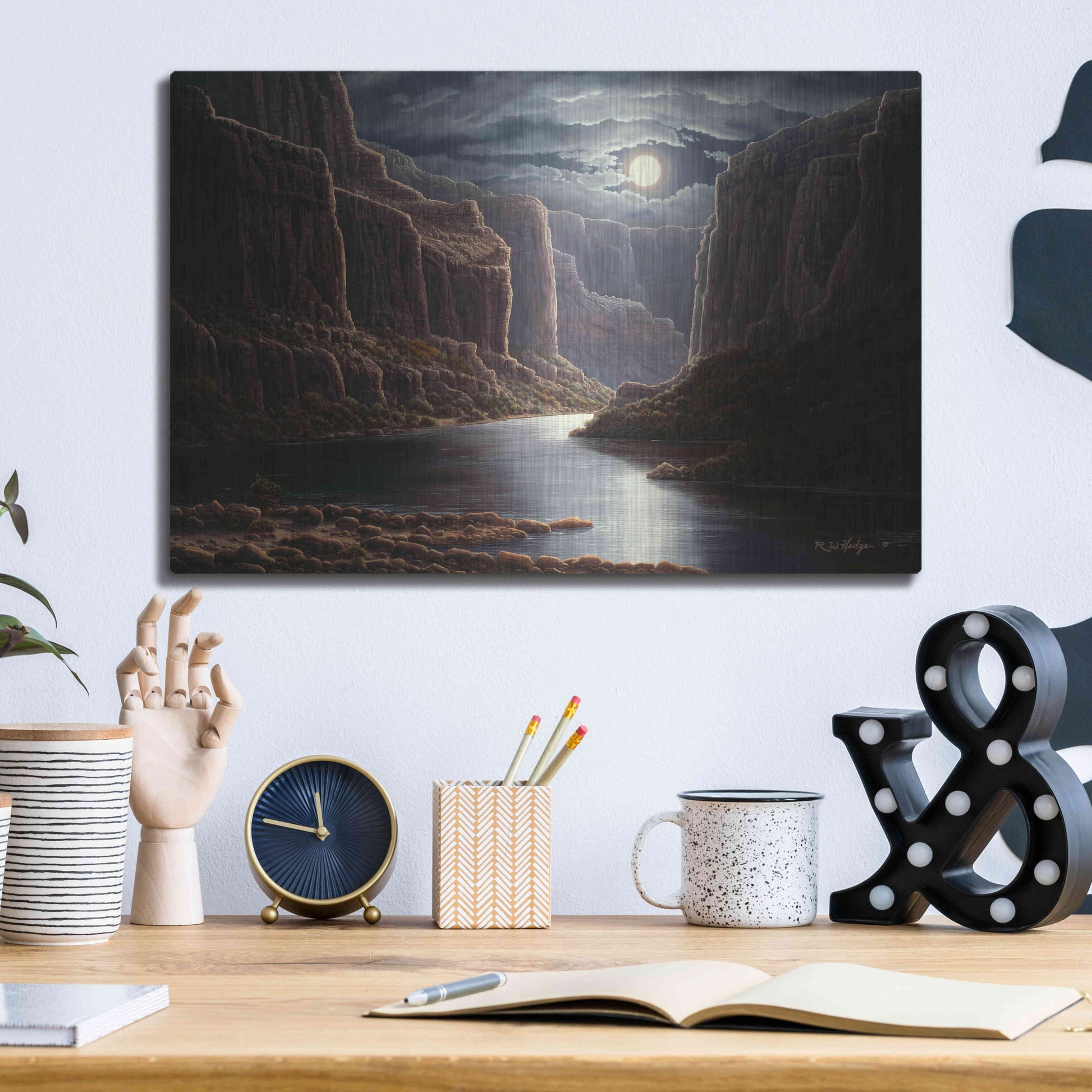 Luxe Metal Art 'Rise And Shine' by R. Hed, Metal Wall Art,16x12