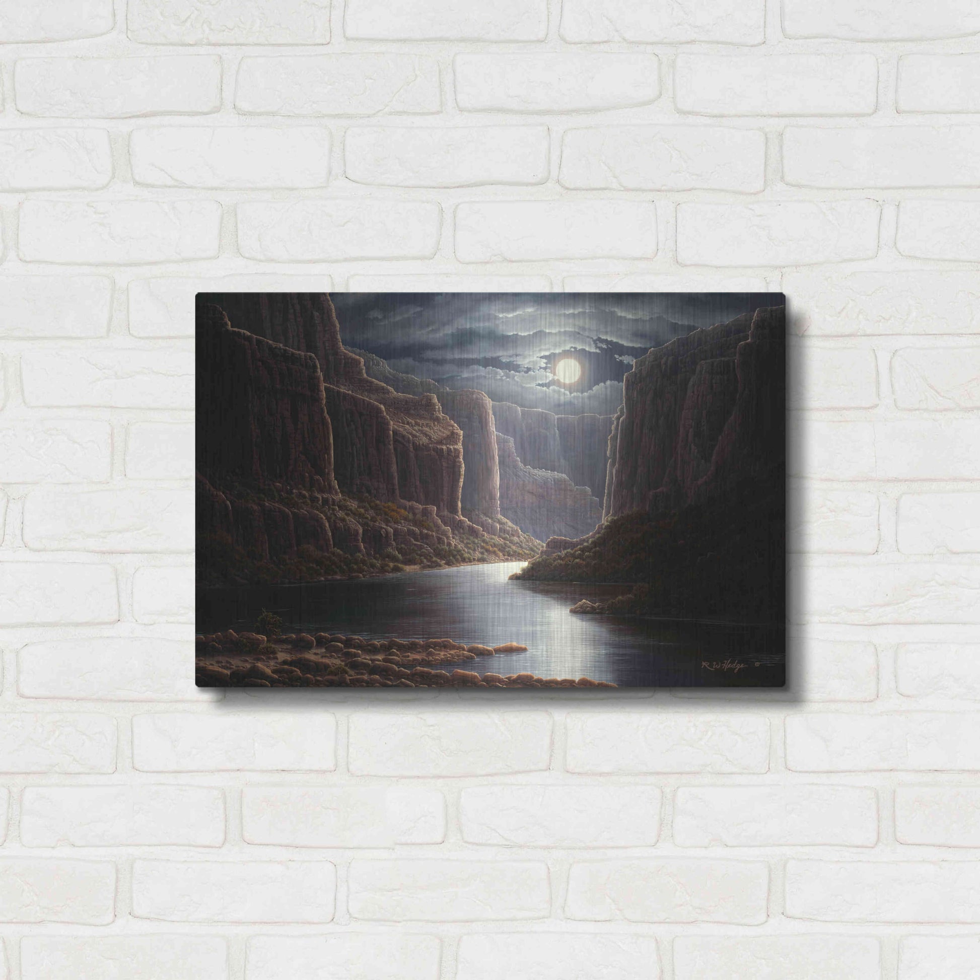 Luxe Metal Art 'Rise And Shine' by R. Hed, Metal Wall Art,24x16