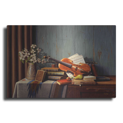 Luxe Metal Art 'The New Violin' by R. Hed, Metal Wall Art