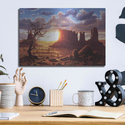 Luxe Metal Art 'A World Of Heaven' by R. Hed, Metal Wall Art,16x12