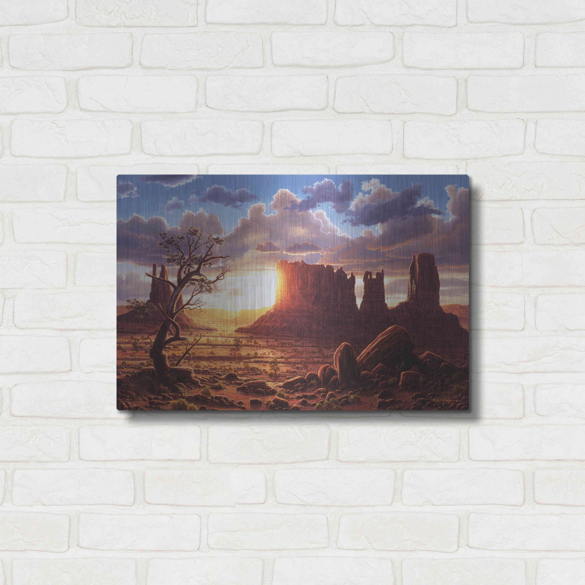 Luxe Metal Art 'A World Of Heaven' by R. Hed, Metal Wall Art,24x16