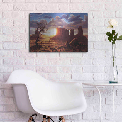 Luxe Metal Art 'A World Of Heaven' by R. Hed, Metal Wall Art,24x16