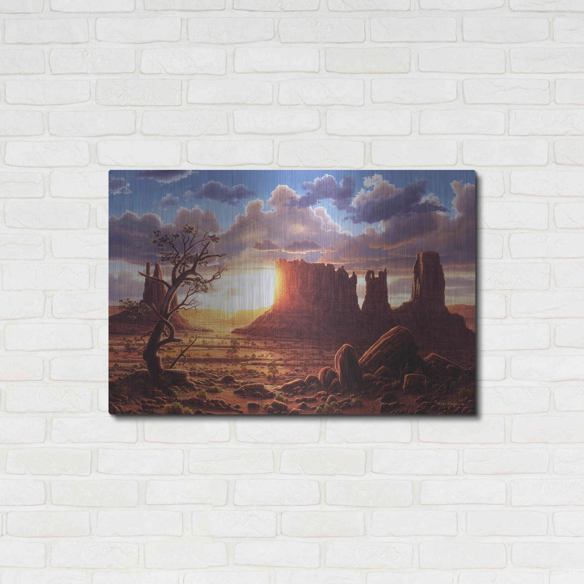 Luxe Metal Art 'A World Of Heaven' by R. Hed, Metal Wall Art,36x24