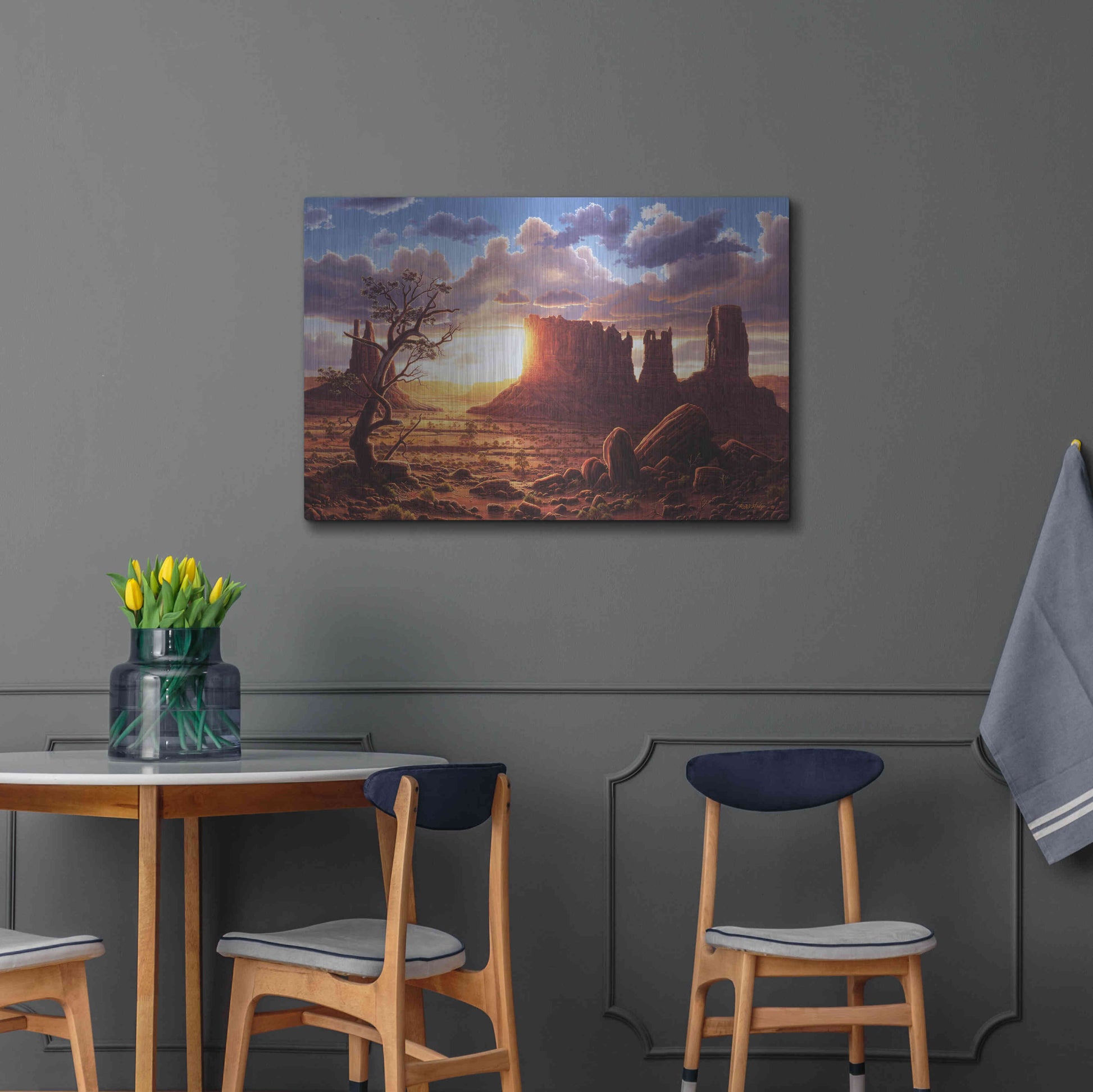 Luxe Metal Art 'A World Of Heaven' by R. Hed, Metal Wall Art,36x24