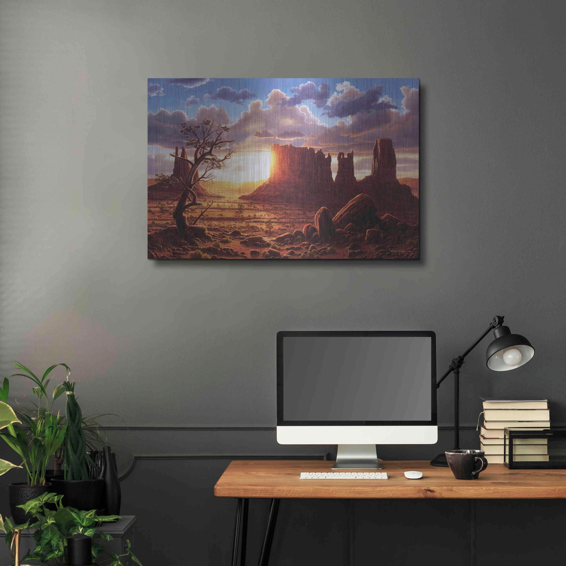 Luxe Metal Art 'A World Of Heaven' by R. Hed, Metal Wall Art,36x24
