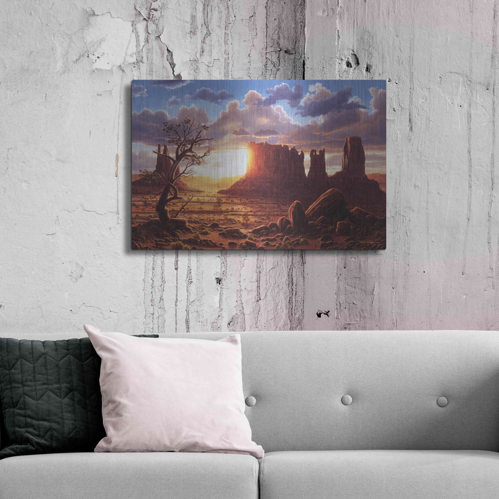 Luxe Metal Art 'A World Of Heaven' by R. Hed, Metal Wall Art,36x24