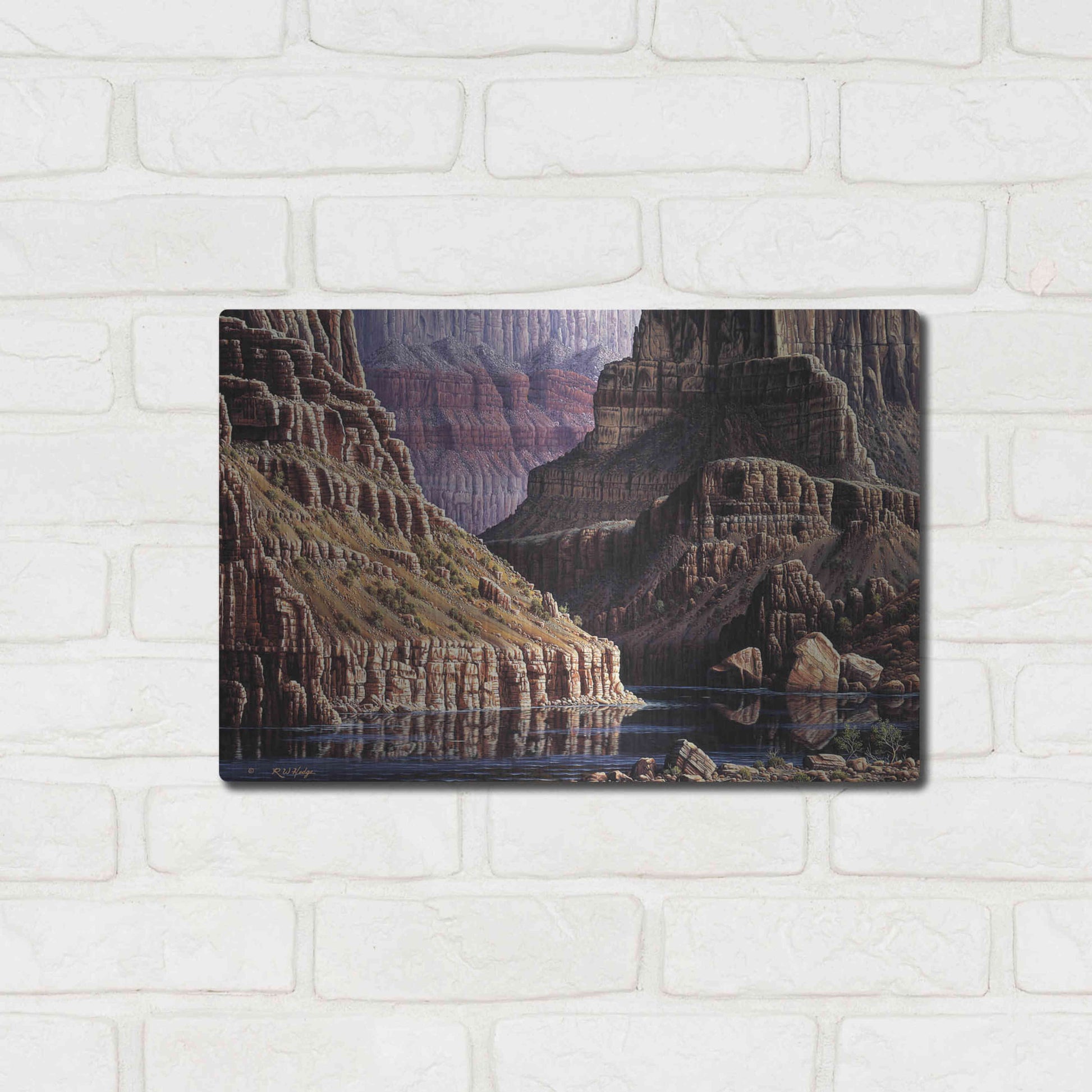 Luxe Metal Art 'Walls Apart' by R. Hed, Metal Wall Art,16x12