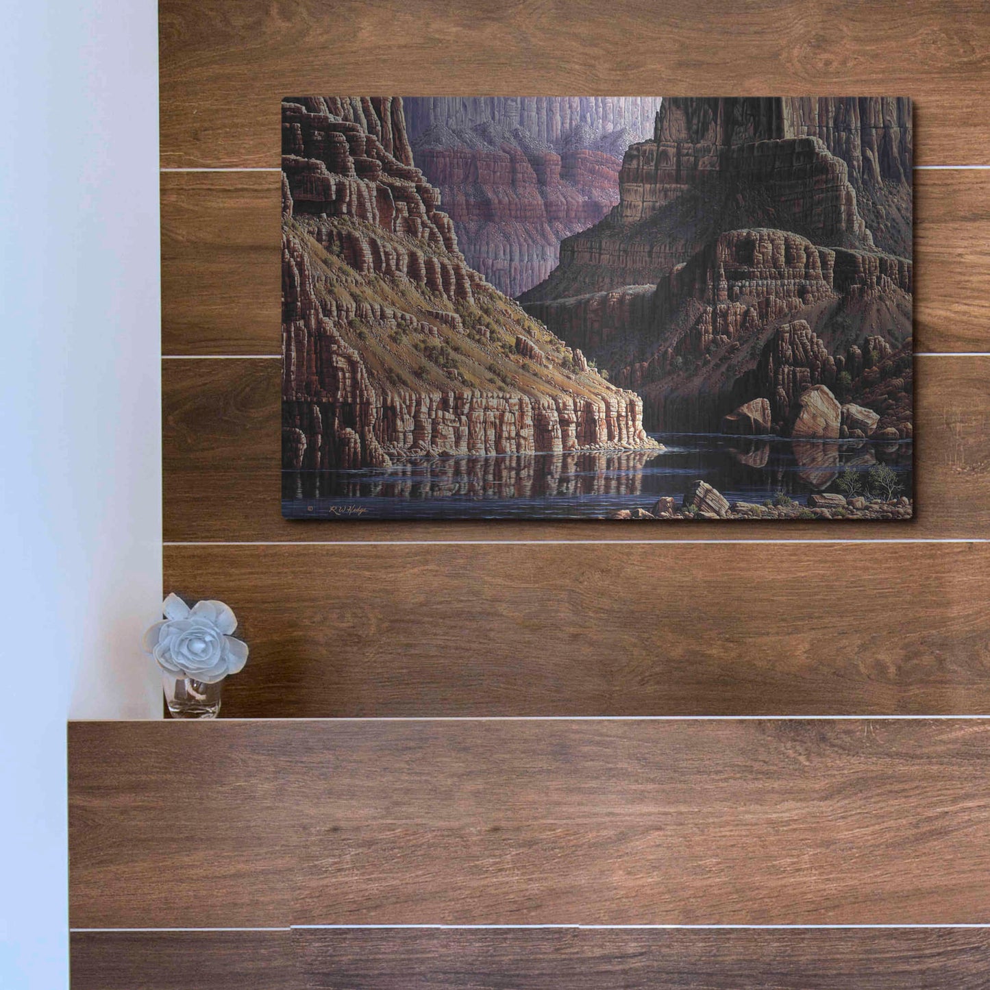 Luxe Metal Art 'Walls Apart' by R. Hed, Metal Wall Art,16x12