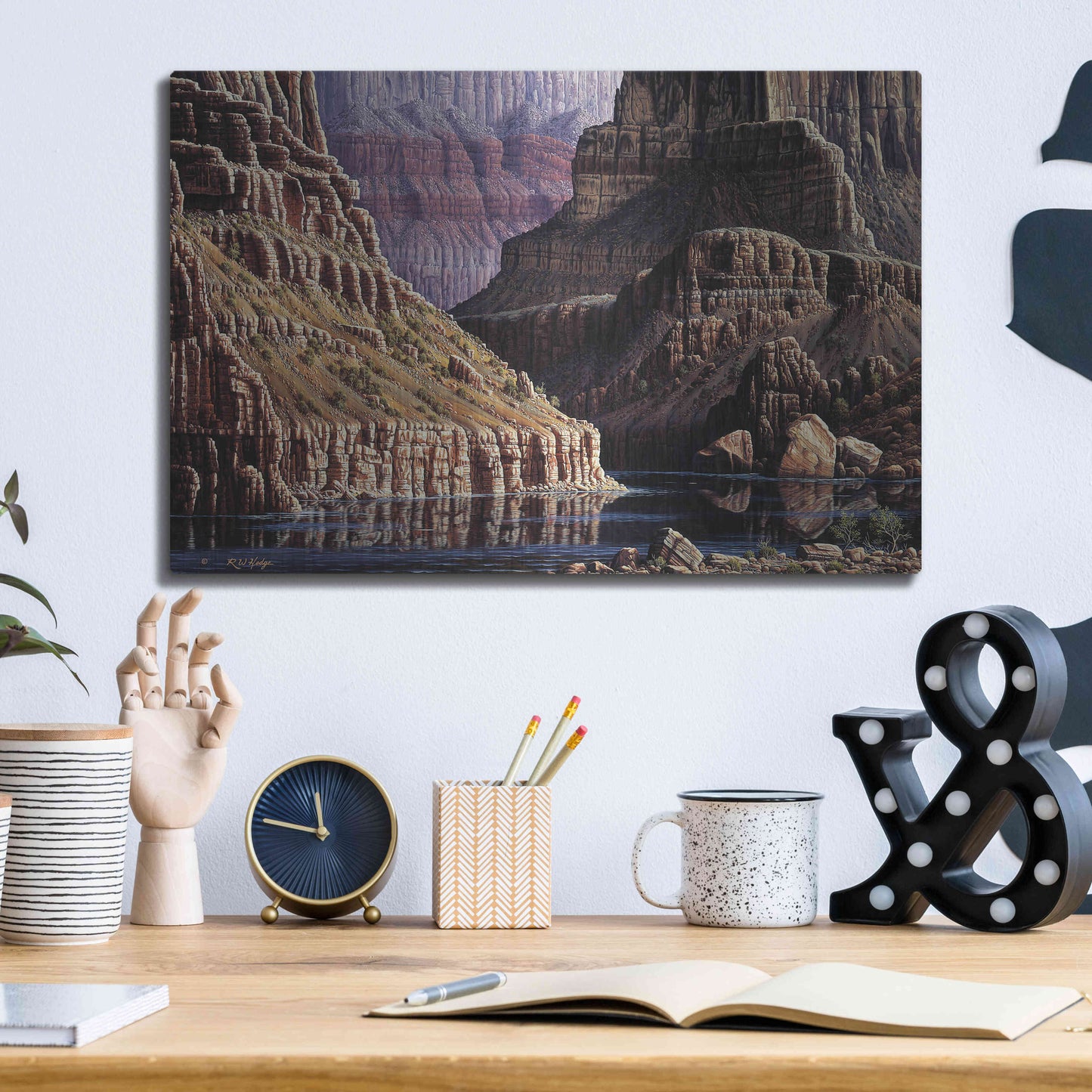 Luxe Metal Art 'Walls Apart' by R. Hed, Metal Wall Art,16x12