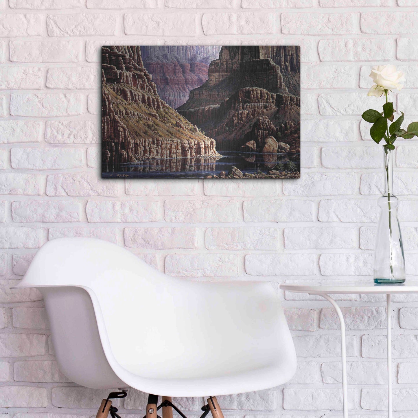 Luxe Metal Art 'Walls Apart' by R. Hed, Metal Wall Art,24x16