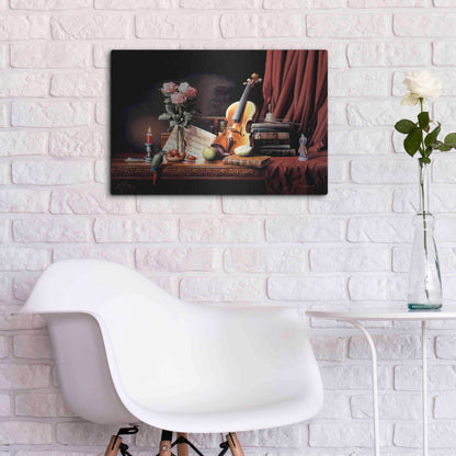 Luxe Metal Art 'The Love' by R. Hed, Metal Wall Art,24x16