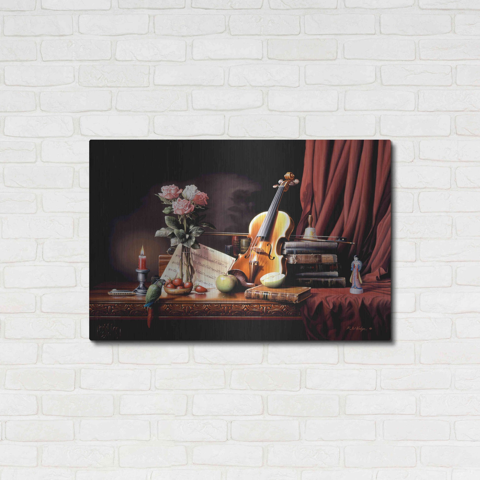 Luxe Metal Art 'The Love' by R. Hed, Metal Wall Art,36x24