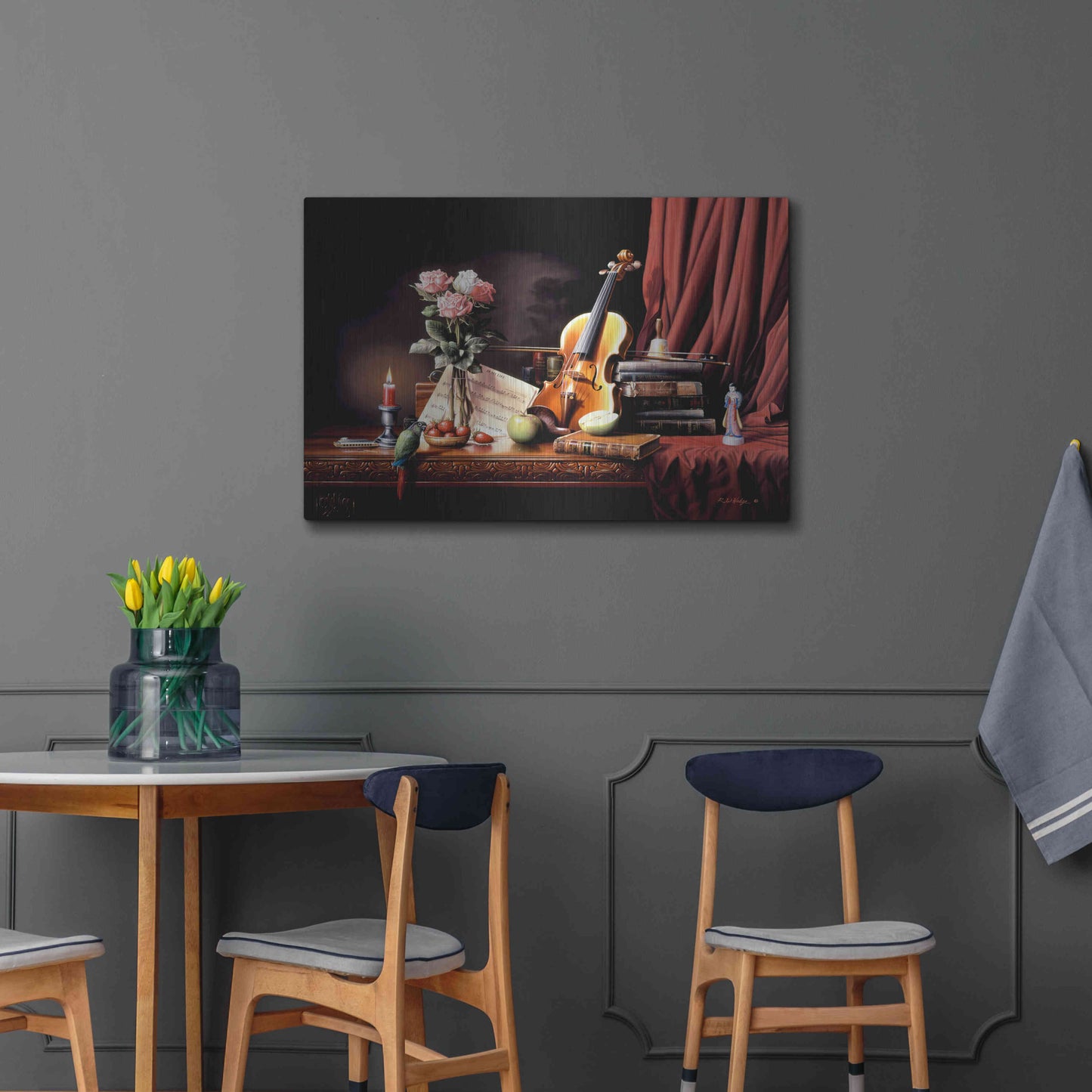 Luxe Metal Art 'The Love' by R. Hed, Metal Wall Art,36x24