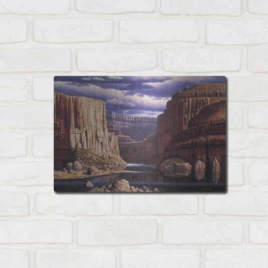 Luxe Metal Art 'Return To Earth' by R. Hed, Metal Wall Art,16x12