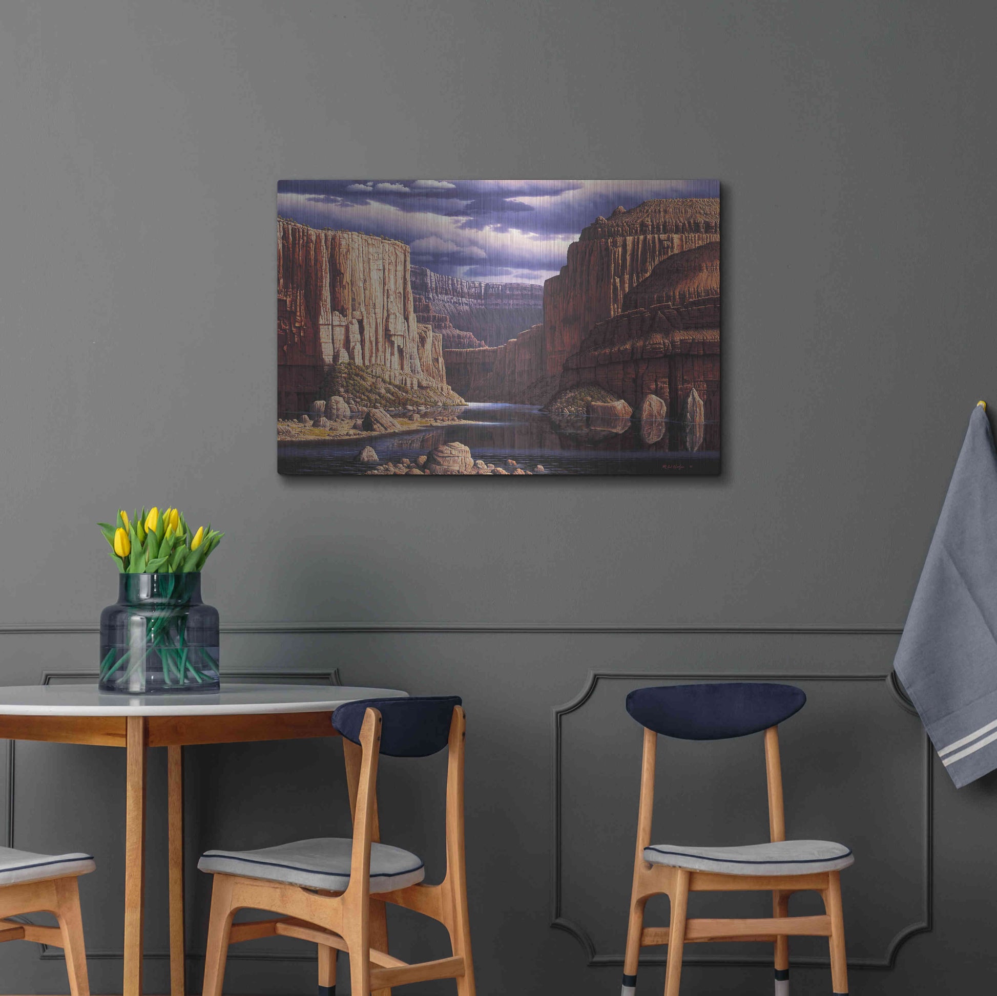 Luxe Metal Art 'Return To Earth' by R. Hed, Metal Wall Art,36x24